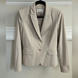 Calvin Klein Tan Suit Jacket Size 6